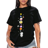Camiseta Sistema Solar Astronauta con naves